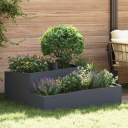 Berkfield Modern Garden Planter Anthracite 100 X 100 X 50 Cm Steel - thumbnail 2