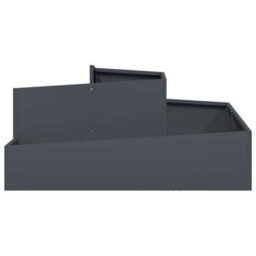 Berkfield Modern Garden Planter Anthracite 100 X 100 X 50 Cm Steel - thumbnail 5