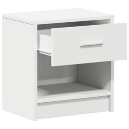 Berkfield Bedside Cabinets 2 Pcs With Drawer White 39X28X41 Cm - thumbnail 5