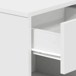 Berkfield Bedside Cabinets 2 Pcs With Drawer White 39X28X41 Cm - thumbnail 9