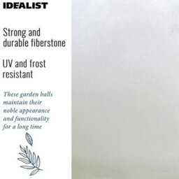 Idealist™ 40Cm White Washed Reinforced Stone Outdoor Concrete Effect Garden Decorative Ball  9.9Lbs - thumbnail 3