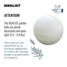 Idealist™ 40Cm White Washed Reinforced Stone Outdoor Concrete Effect Garden Decorative Ball  9.9Lbs - thumbnail 7