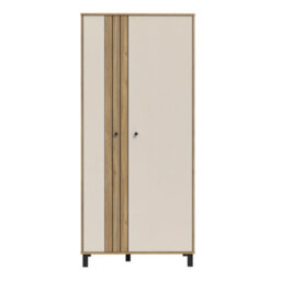 Furniture To Go Grafton 2 Door Wardrobe In Cream And Oak - thumbnail 2