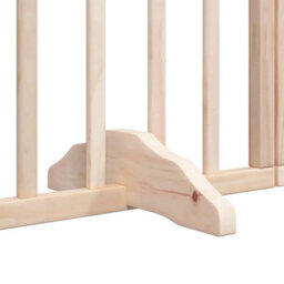 Walplus Poplar Wood Dog Gate With Door Foldable 9 Panels 450 Cm - thumbnail 7