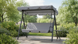 Garden Swing Canopy 2-3 Seater Waterproof Uv 190X130 Cm - thumbnail 3