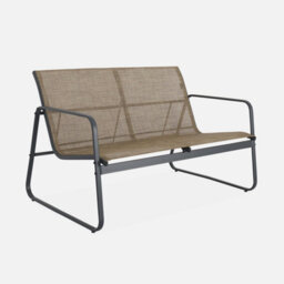 Sweeek - 4-Seater Metal Garden Sofa Set Silvi Anthracite 77X114X76 Cm - thumbnail 2