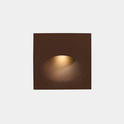 Luminosa Lighting Luminosa Bat Outdoor Led Recessed Wall Light Square Brown Ip65 2.2W 3000K