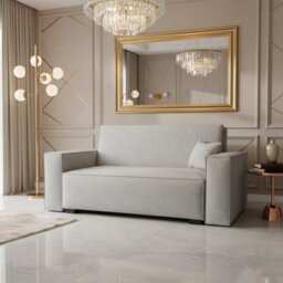 Viva Vox Iii Living Room Sofa Bed Has Sleep Function Storage Box Upholstered Back 172X88X102Cm Light Grey