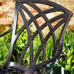 Lazy Susan Catherine Antique Bronze 8 Seater Metal Garden Furniture Set - thumbnail 9
