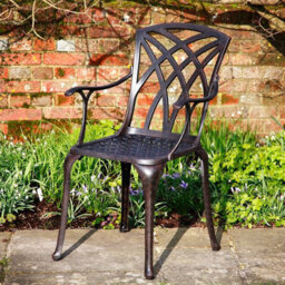 Lazy Susan Catherine Antique Bronze 8 Seater Metal Garden Furniture Set - thumbnail 8