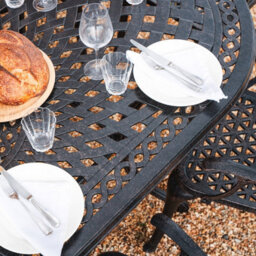 Lazy Susan Catherine Antique Bronze 8 Seater Metal Garden Furniture Set - thumbnail 5