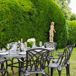 Lazy Susan Catherine Antique Bronze 8 Seater Metal Garden Furniture Set - thumbnail 7