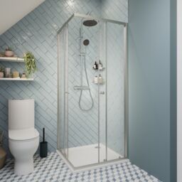 GoodHome Lidia Chrome Effect Wall-Mounted Thermostatic Mixer Shower With 2 Heads & 1.5M Hose Length - thumbnail 5