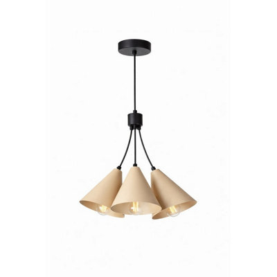 Luminosa Lighting Luminosa Sora Cluster Pendant Ceiling Light Beige 3X E27 - image 1