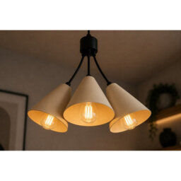 Luminosa Lighting Luminosa Sora Cluster Pendant Ceiling Light Beige 3X E27 - thumbnail 3
