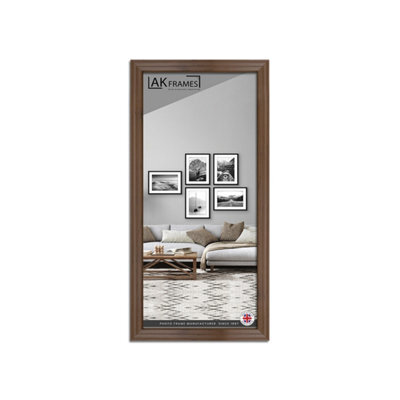 "AK Frames 16X8"" Classic Walnut Modern Picture Frame - Poster Frame For Photos, Prints And Wall Art - Elegant Home Decor" - image 1