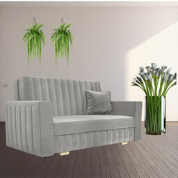 Viva Glam Iii 3 Seater Sofa Bed With Hidden Storage Sinuous Springs Solid Wood Legs Light Grey - thumbnail 4