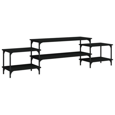 Berkfield Durable Tv Cabinet Black 197X35X52 Cm Engineered Wood - image 1