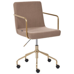 Beliani Office Chair Trinity Corduroy Light Brown - thumbnail 5