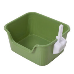 Thehotsale Green Open Top Cat Litter Box With Scoop 45Cm(W) X 38Cm(D) X 22Cm(H) - thumbnail 5