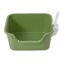 Thehotsale Green Open Top Cat Litter Box With Scoop 45Cm(W) X 38Cm(D) X 22Cm(H) - thumbnail 4