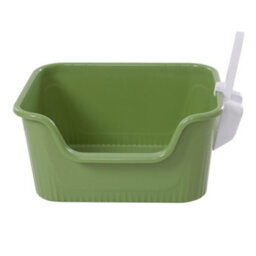 Thehotsale Green Open Top Cat Litter Box With Scoop 45Cm(W) X 38Cm(D) X 22Cm(H) - thumbnail 3
