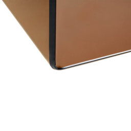 Wyld And Coco C-Shaped Side End Table Brown Glass 40 X 61 Cm - Tempered Glass Cantilever Rectangular Top - thumbnail 5