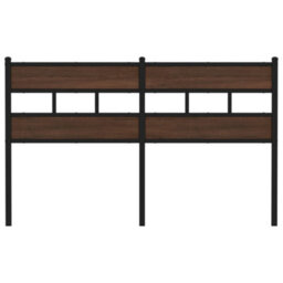 Berkfield Headboard Brown Oak 135 Cm Steel And Engineered Wood - thumbnail 3