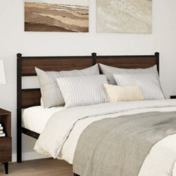 Berkfield Headboard Brown Oak 135 Cm Steel And Engineered Wood