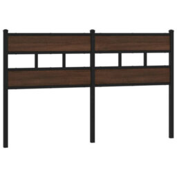 Berkfield Headboard Brown Oak 135 Cm Steel And Engineered Wood - thumbnail 2