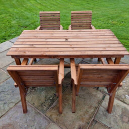 Churnet Valley Garden Furniture Ltd Valley 4 Seat Set 4Xc 1795 Table - thumbnail 2