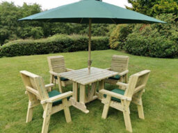 Churnet Valley Garden Furniture Ltd Valley 4 Seat Set 4Xc 1795 Table - thumbnail 6