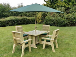 Churnet Valley Garden Furniture Ltd Valley 4 Seat Set 4Xc 1795 Table - thumbnail 5