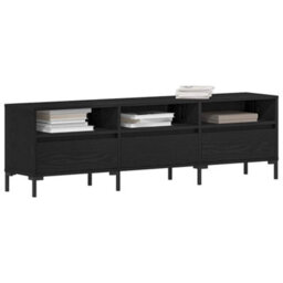 Berkfield Tv Cabinet Black Oak 150X30X44,5 Cm Engineered Wood - thumbnail 3