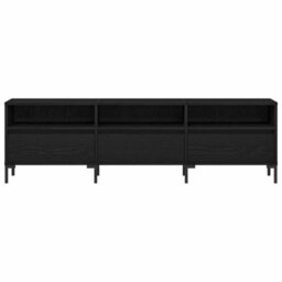 Berkfield Tv Cabinet Black Oak 150X30X44,5 Cm Engineered Wood - thumbnail 7