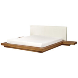 Beliani Bed Boucle Zen 180 X 200 Cm (Eu Super King) Natural Ash Wood - thumbnail 6