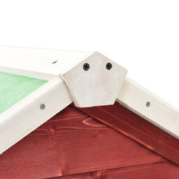 Berkfield Rabbit Hutch Red And White 140X63X120 Cm Solid Firwood - thumbnail 8