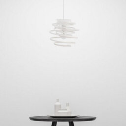 First Choice Lighting White Metal Swirl Easy Fit Light Shade - thumbnail 2