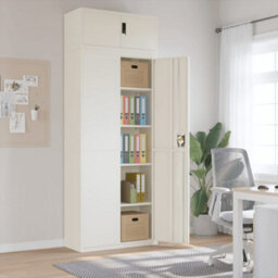 Berkfield File Cabinet White 90X40X240 Cm Steel