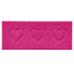 Nicoman Pvc Heart Embossed Spaghetti Coil Hallway Kitchen Entrance Runner Rug 150Cm X 60Cm - Pink - thumbnail 2