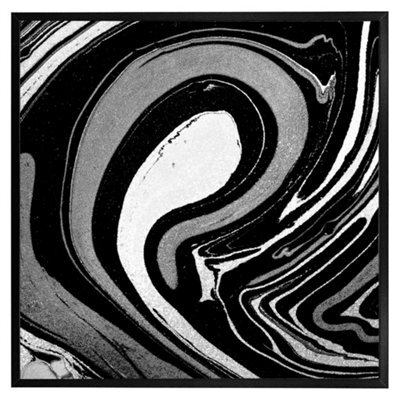 "Andrew Lee Black Marbled Paint (Picutre Frame) / 12X12"" / Grey" - image 1
