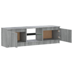 Walplus Tv Cabinet With Led Lights Grey Sonoma 120X30X35.5 Cm - thumbnail 9