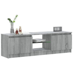 Walplus Tv Cabinet With Led Lights Grey Sonoma 120X30X35.5 Cm - thumbnail 7