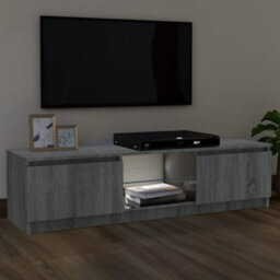 Walplus Tv Cabinet With Led Lights Grey Sonoma 120X30X35.5 Cm - thumbnail 5