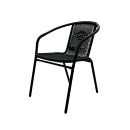 2Pc Black Rattan Outdoor Patio Chairs, Rattan Garden Chairs, Black Rattan Furniture - thumbnail 4