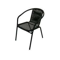 2Pc Black Rattan Outdoor Patio Chairs, Rattan Garden Chairs, Black Rattan Furniture - thumbnail 3