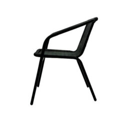 2Pc Black Rattan Outdoor Patio Chairs, Rattan Garden Chairs, Black Rattan Furniture - thumbnail 6