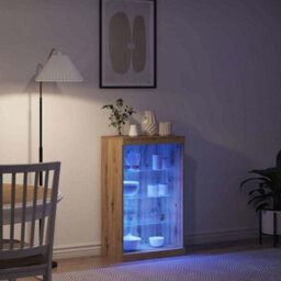 Vidaxl Led Sideboard Artisan Oak 60.5 X 37 X 100 Cm Engineered Wood - thumbnail 4