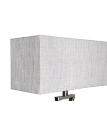 Lighting Supermarket Large X Style Modern Rectangle Statement Table Lamp With Grey Shade - Silver - thumbnail 4