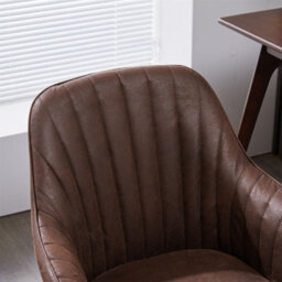 Boucle Fabric Padded Armchair, Mid-Back Swivel Vanity Chair, Max Load 150Kgs - White - thumbnail 3